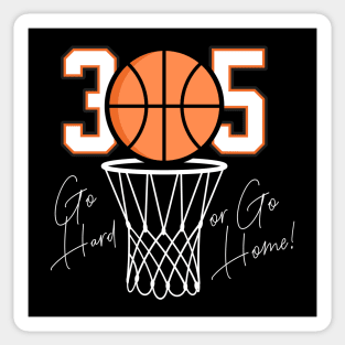 305 Miami basketball Sticker